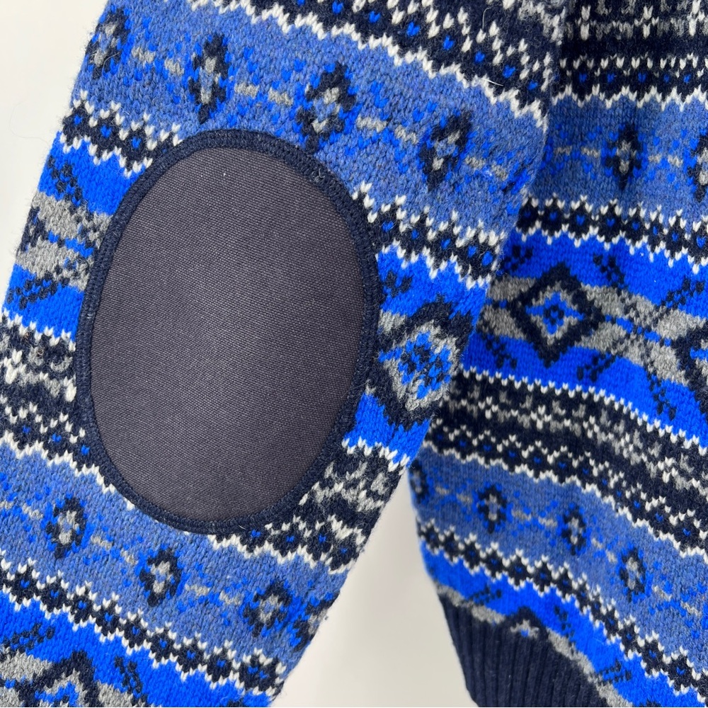 Brooks Brothers wool Sweater Shawl Collar men's L Fair Isle - Picture 5 of 9